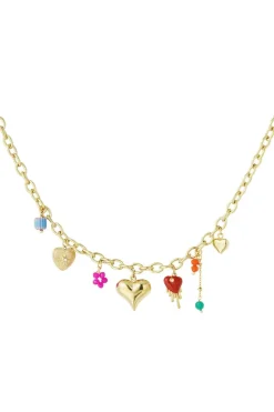 "Charms" necklace rainbow