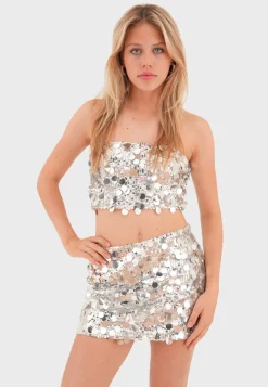 "Disco" top silver