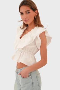 "June" blouse white