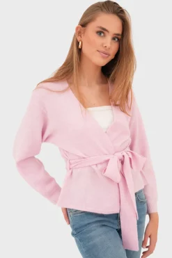 "Knitted" vest pink