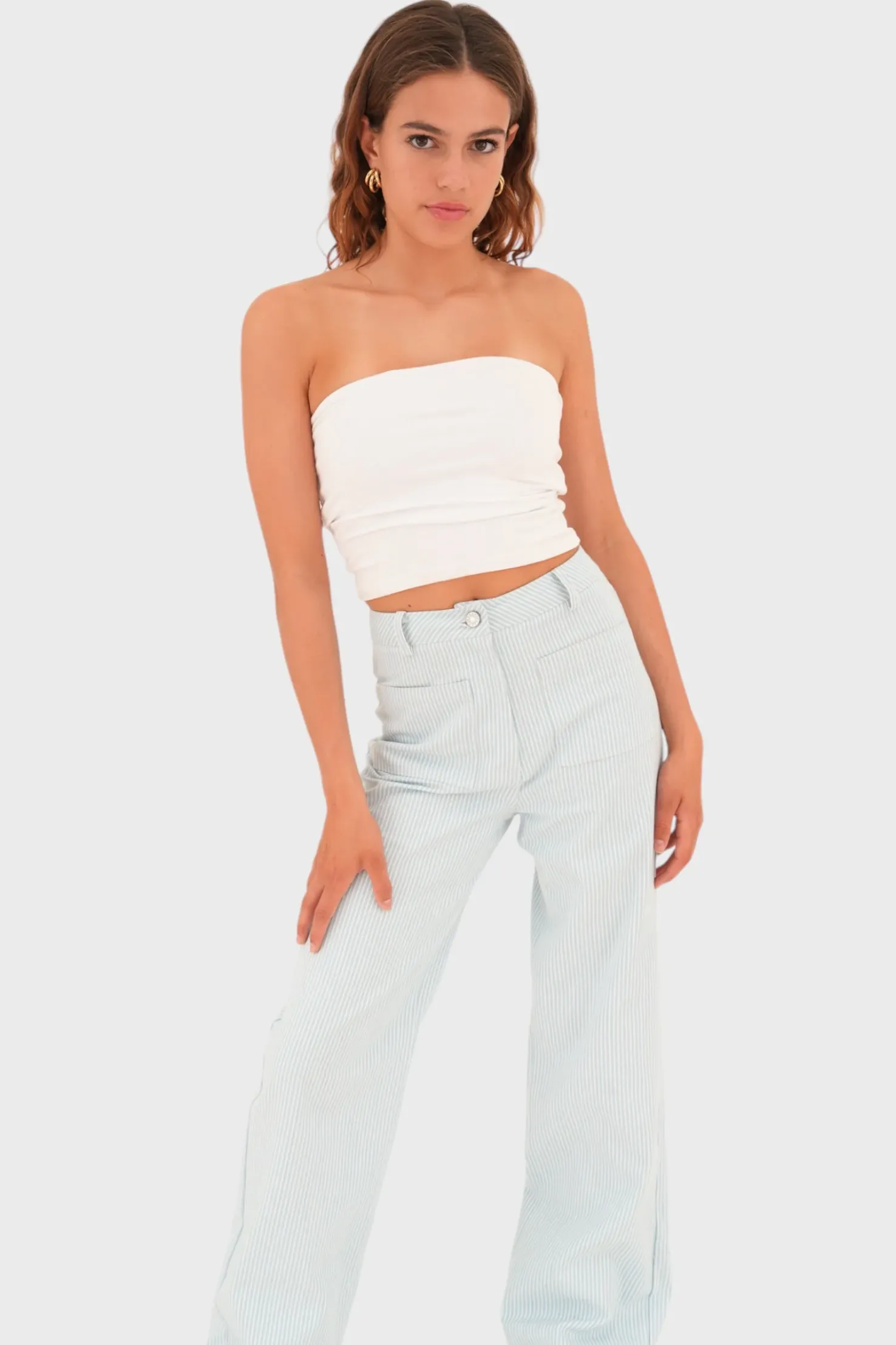 "Oslo" pants striped blue