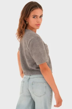 "Penelope" top dark grey