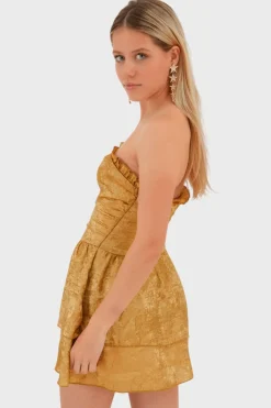 "Shining" dress gold