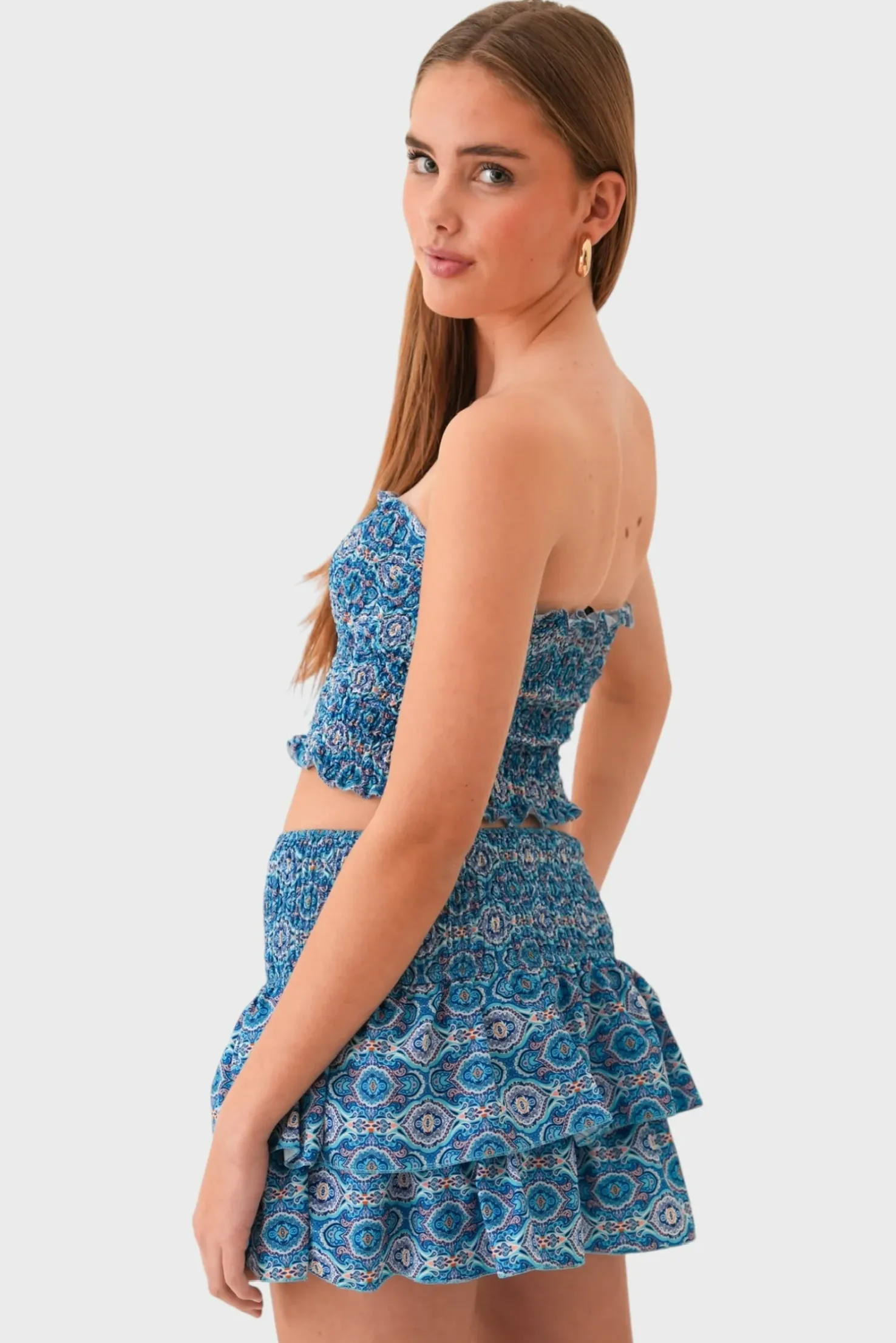 “Tulum” tube top blue